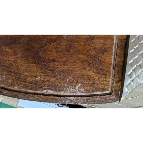 VTG Rosenthal Netter Serving Charcuterie Sushi Board Brass Teak Wood Fish Shaped - Picture 9 of 11